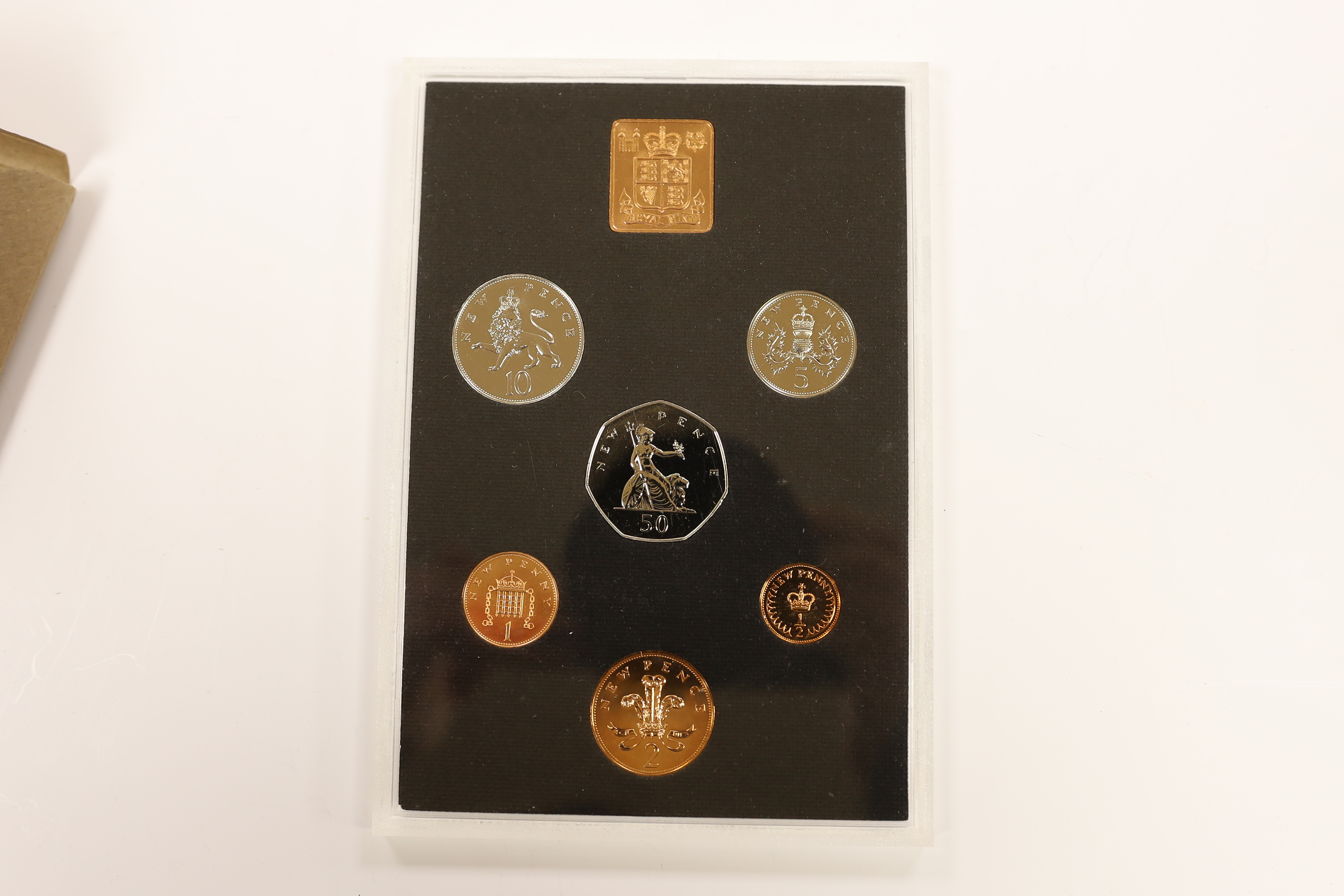 Royal Mint UK QEII proof coin year sets for 1970-1989, complete run, 20 cases